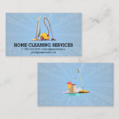 Carte De Visite Arrière - plan de bulles bleues | Vacuums (Devant / Derrière)