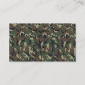 Carte De Visite Arrière - plan de Camouflage de forêt militaire (Dos)