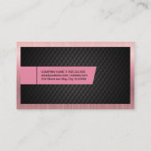 Carte De Visite Arrière - plan de carreaux noirs | Bordure métalli (Dos)