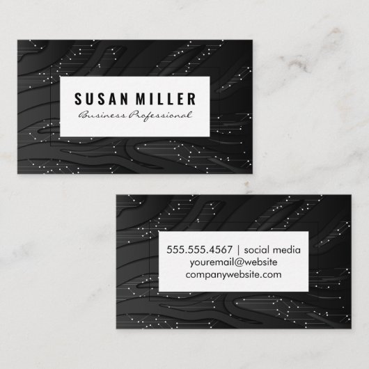 Carte De Visite Arrière - plan de circuits techniques (Devant / Derrière)