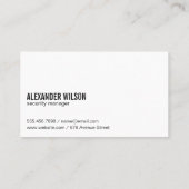 Carte De Visite Arrière - plan de code | Logo de trou de clé sécur (Dos)