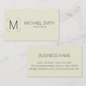 Carte De Visite Arrière - plan de couleur beige (Devant / Derrière)