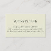 Carte De Visite Arrière - plan de couleur beige (Dos)