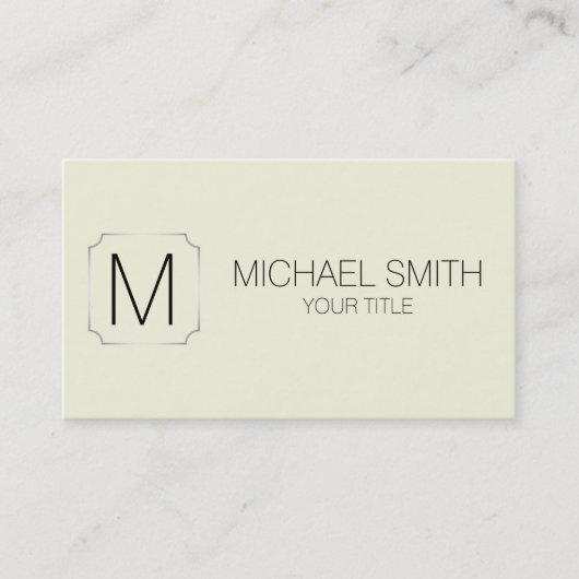 Carte De Visite Arrière - plan de couleur beige (Devant)