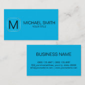 Carte De Visite Arrière - plan de couleur cyan (processus) (Devant / Derrière)