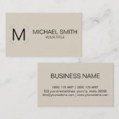 Carte De Visite Arrière - plan de couleur d'os (Devant / Derrière)