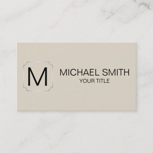 Carte De Visite Arrière - plan de couleur d'os (Devant)