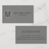 Carte De Visite Arrière - plan de couleur gris de cuissarde (Devant / Derrière)