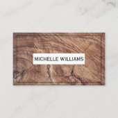 Carte De Visite Arrière - plan de coupe de grains de bois (Devant)