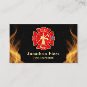 Carte De Visite Arrière - plan de feu avec l'Emblème pompier du se (Devant)