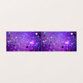 Carte De Visite Arrière - plan de feuille violet avec étoiles (Extérieur déplié)