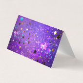 Carte De Visite Arrière - plan de feuille violet avec étoiles (Dos)