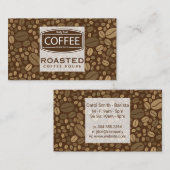 Carte De Visite Arrière - plan de fèves de café (Devant / Derrière)