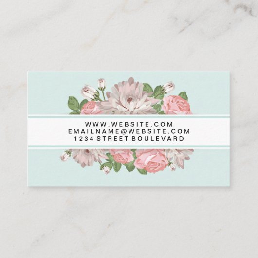 Carte De Visite Arrière - plan de fleurs (Dos)