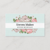 Carte De Visite Arrière - plan de fleurs (Devant)