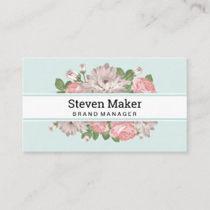 Carte De Visite Arrière - plan de fleurs