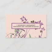 Carte De Visite Arrière - plan de fleurs illustratives (Dos)