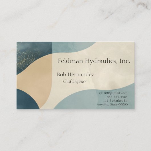 Carte De Visite Arrière - plan de formes courbes avec textures (Devant)