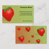 Carte De Visite Arrière - plan de fraise (Devant / Derrière)