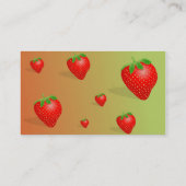 Carte De Visite Arrière - plan de fraise (Dos)