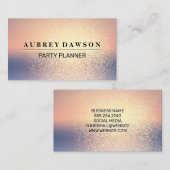 Carte De Visite Arrière - plan de fusion de parties scintillant (Devant / Derrière)