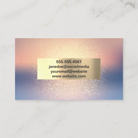 Carte De Visite Arrière - plan de fusion de parties scintillant (Dos)