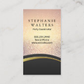 Carte De Visite Arrière - plan de fusion de parties scintillant |  (Dos)