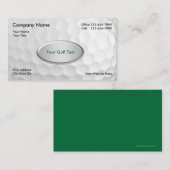 Carte De Visite Arrière - plan de golf Ball (Devant / Derrière)