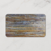 Carte De Visite Arrière - plan de grain de bois Monogramme #3 (Dos)