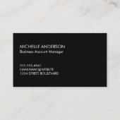 Carte De Visite Arrière - plan de graphique à barres dynamiques (Dos)