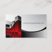 Carte De Visite Arrière - plan de graphique à barres dynamiques (Devant)