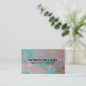 Carte De Visite Arrière - plan de Grunge Peint Rustique (Debout devant)