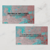 Carte De Visite Arrière - plan de Grunge Peint Rustique (Devant / Derrière)