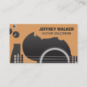 Carte De Visite Arrière - plan de guitare (Devant)