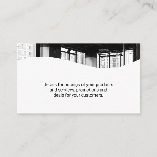 Carte De Visite Arrière - plan de gym (Dos)