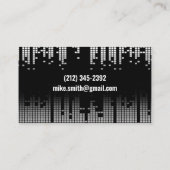 Carte De Visite Arrière - plan de la barre de son Pixel (Dos)