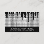 Carte De Visite Arrière - plan de la barre de son Pixel (Dos)