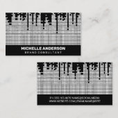 Carte De Visite Arrière - plan de la barre de son Pixel (Devant / Derrière)