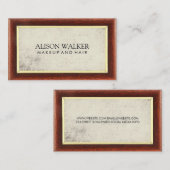 Carte De Visite Arrière - plan de la bordure en bois (Devant / Derrière)