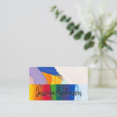 Carte De Visite Arrière - plan de la brosse artistique (Debout devant)