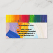 Carte De Visite Arrière - plan de la brosse artistique (Dos)