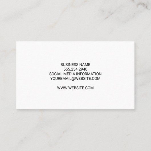 Carte De Visite Arrière - plan de la corde (Dos)