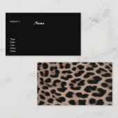 Carte de visite Arrière - plan de la peau Leopard (Devant / Derrière)