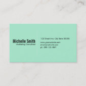 Carte De Visite Arrière - plan de la table avec ligne de diviseur (Devant)