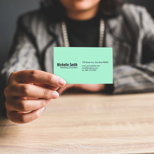 Carte De Visite Arrière - plan de la table avec ligne de diviseur