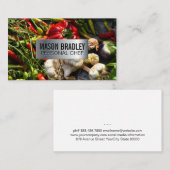 Carte De Visite Arrière - plan de légumes | Culinaire (Devant / Derrière)