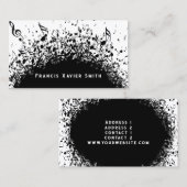 Carte De Visite arrière - plan de l'explosion de musique noire (Devant / Derrière)