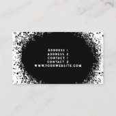 Carte De Visite arrière - plan de l'explosion de musique noire (Dos)