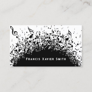 Carte De Visite arrière - plan de l'explosion de musique noire