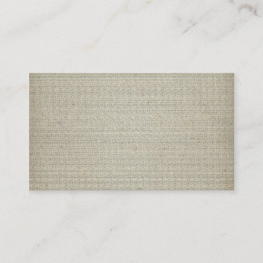Carte De Visite Arrière - plan de lin de coton (Devant)